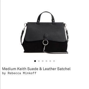 Medium Keith Suede & Leather Satchel